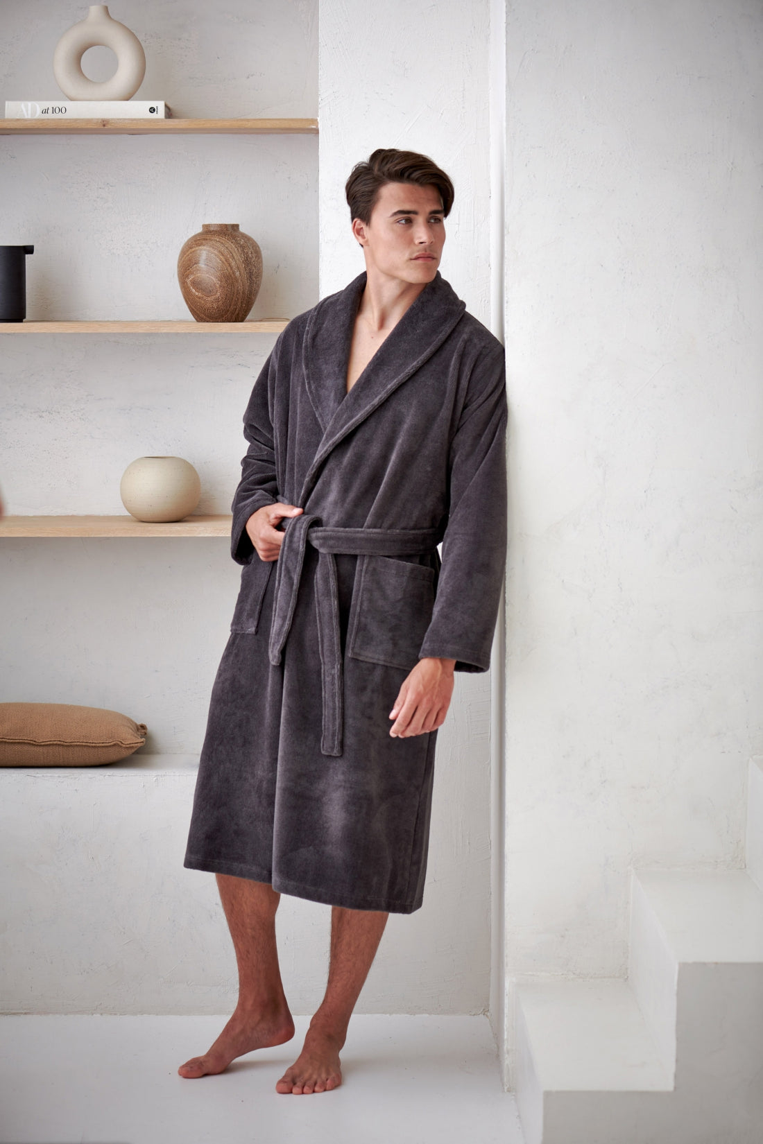 BEAUMONT badjas | anthracite