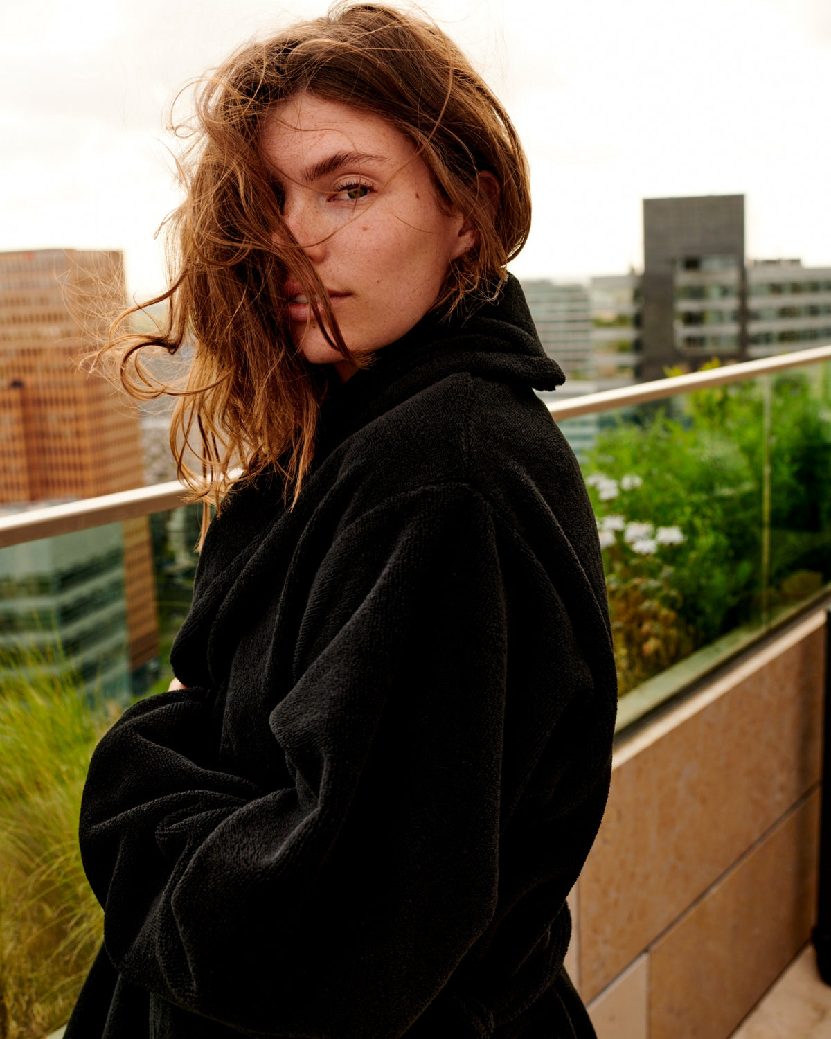 BEAUMONT badjas | off black
