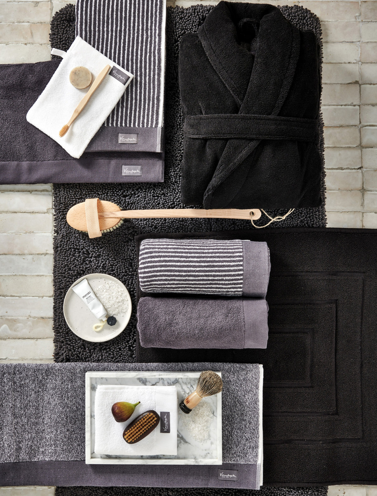 HOME UNI badlaken | off black
