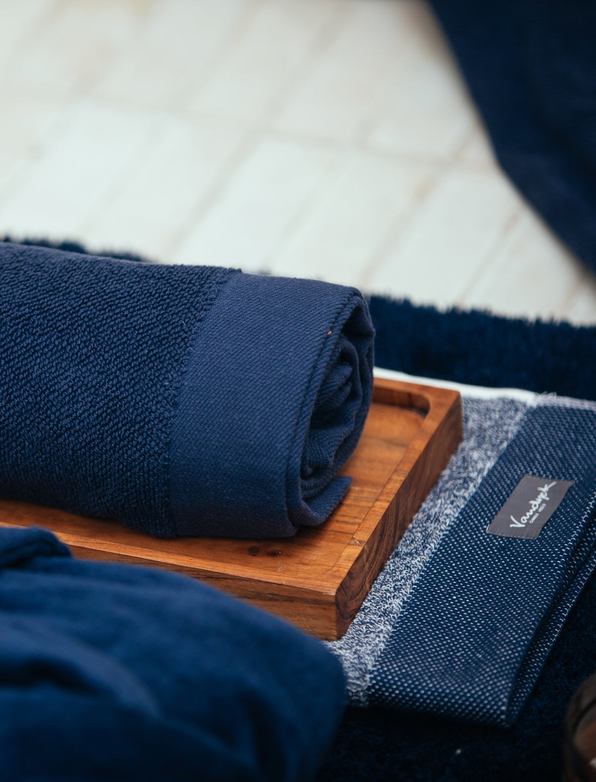 HOME UNI badlaken | blue ink