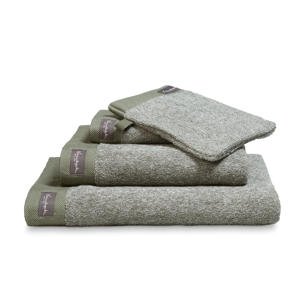 HOME TOWEL MOULINE | olive