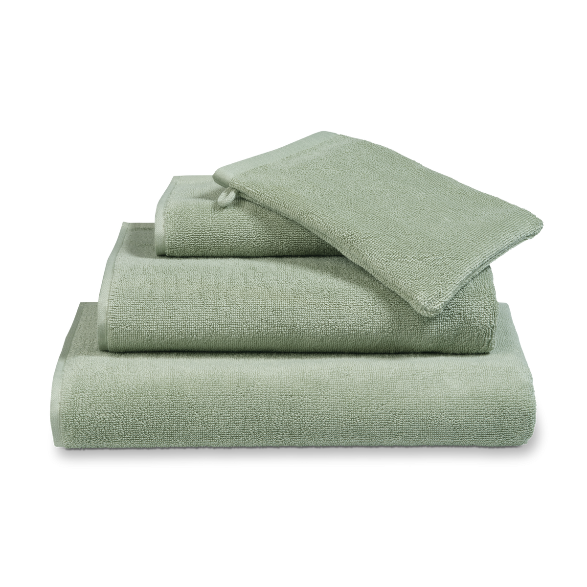 Ontdek de ultieme luxe van de Vandyck Verona plain handdoeken in de kleur smoke green met perfect uitgebalanceerde mix van Egeïsche Turkse en Pima-katoen. 