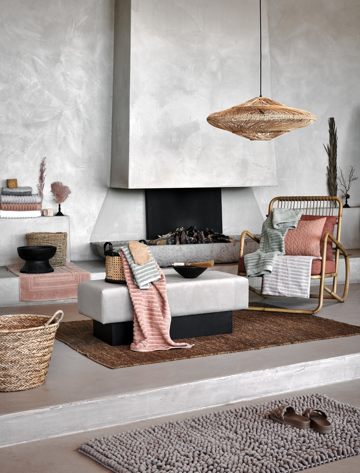 HOME TOWEL WAVE | smoke green