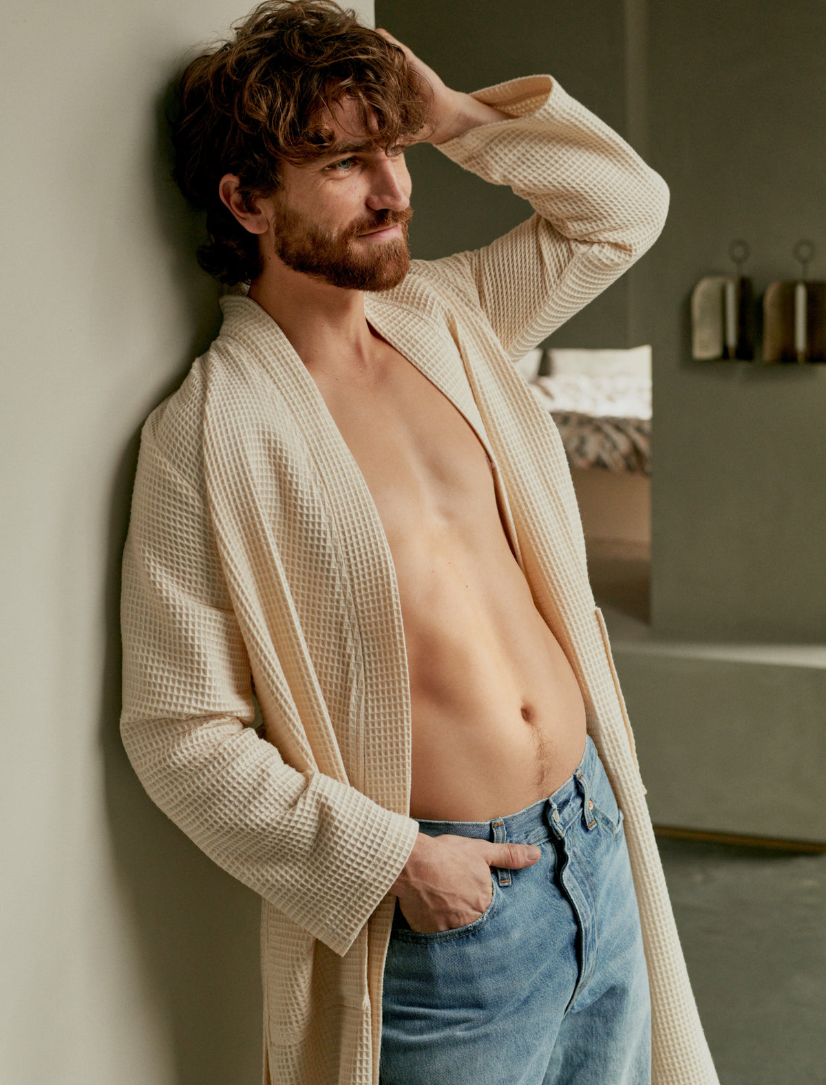 BIARRITZ badjas | cream tan