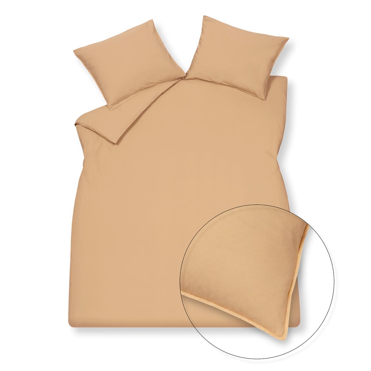 WASHED COTTON dekbedovertrek | apricot blush