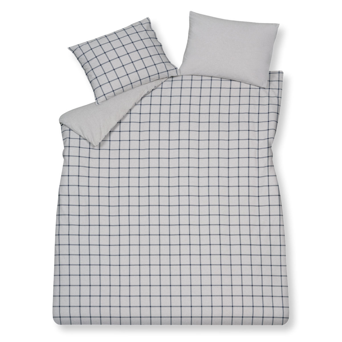 Flanel Dundee dekbedovertrekset | blue ink