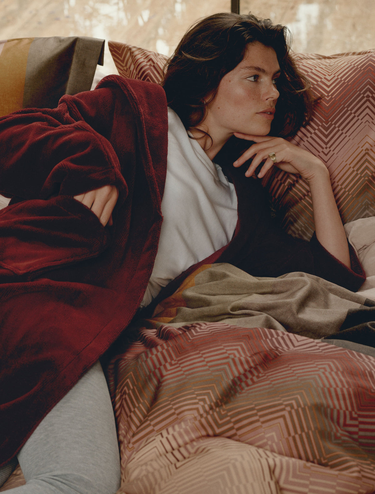 BEAUMONT badjas | burgundy
