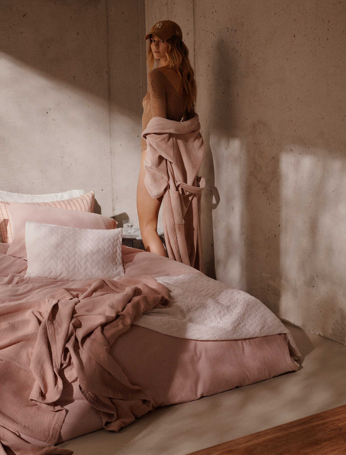 PRESTIGE UNI badjas | sepia pink