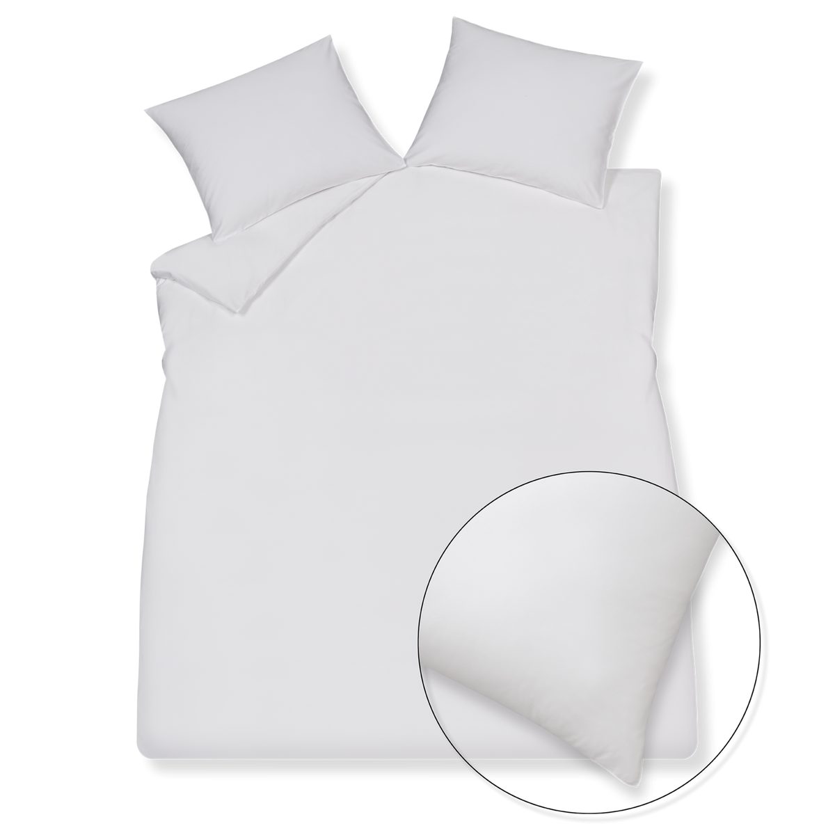 SATIN LUXE dekbedovertrekset | white