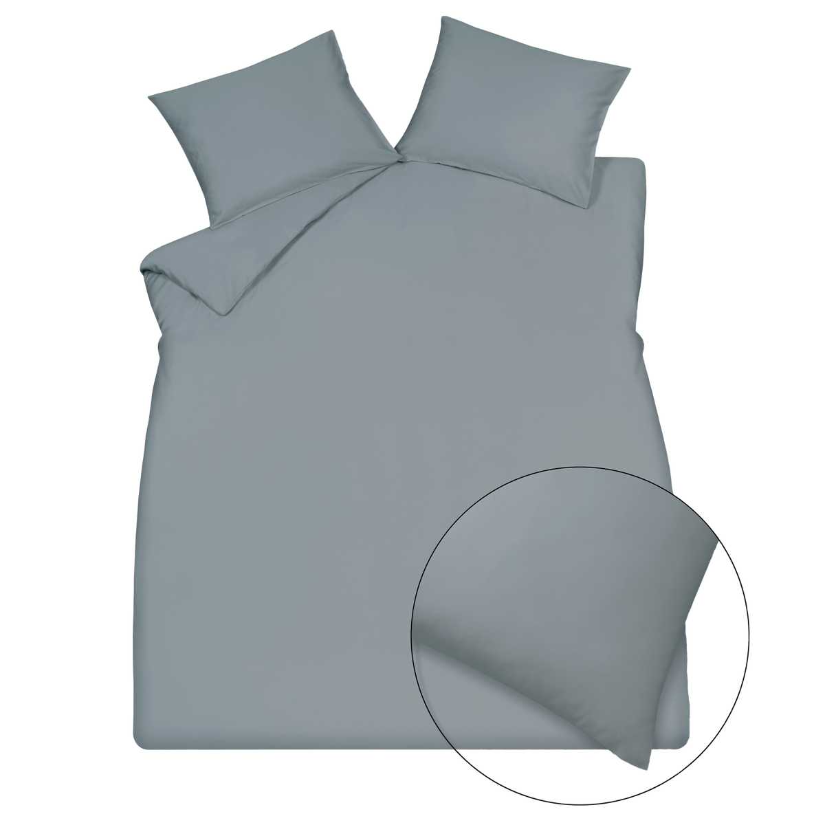 SATIN LUXE dekbedovertrekset | light blue