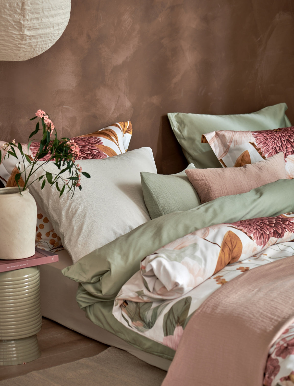 Satin Luxe dekbedovertrekset | smoke green