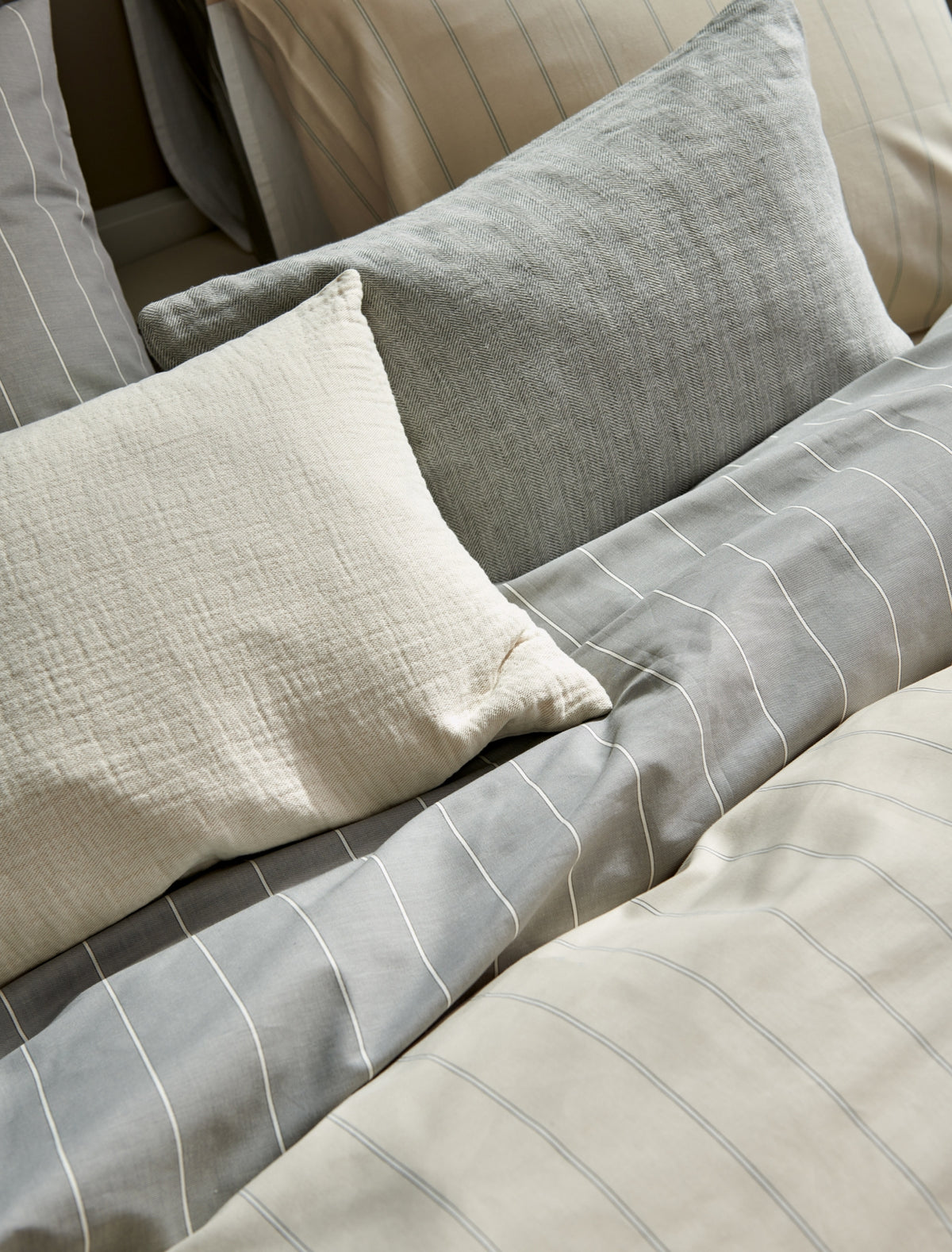 HOME PUGLIA percale | cream tan
