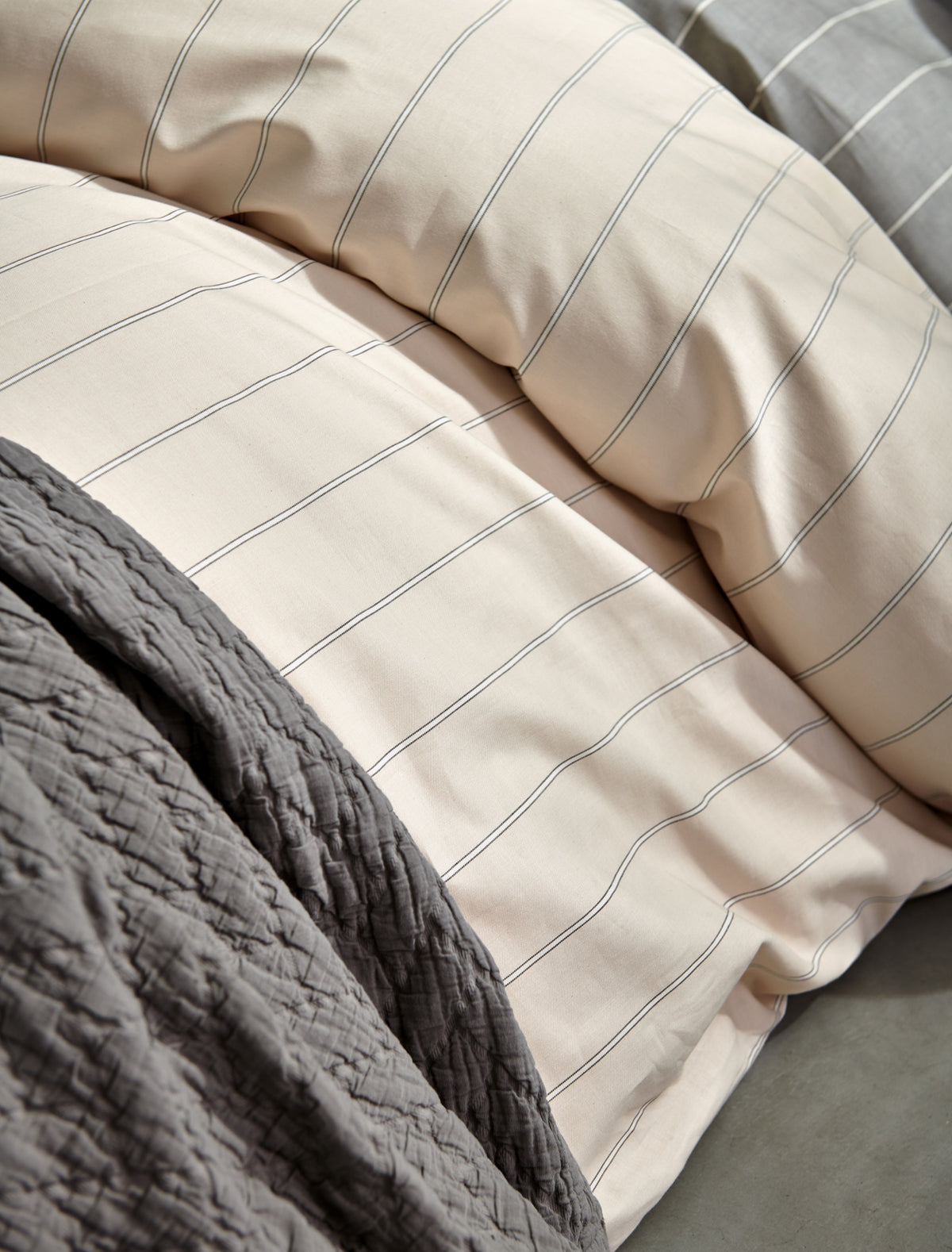 HOME PUGLIA percale | cream tan
