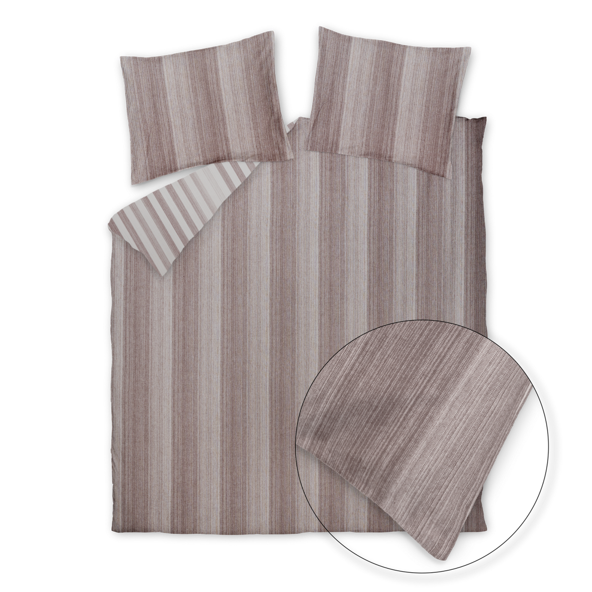 HOME BRENTA XL dekbedovertrekset | dark truffle
