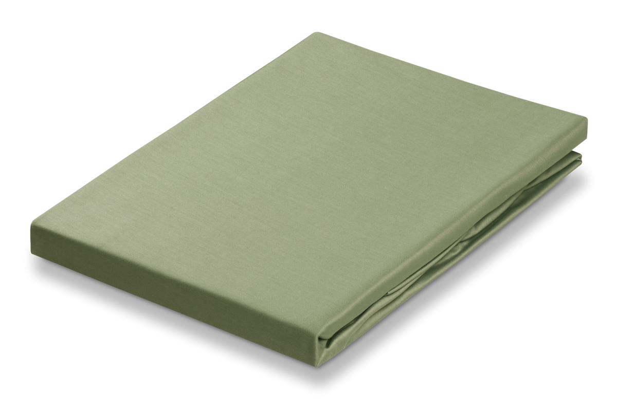 SATIJN hoeslaken | light olive
