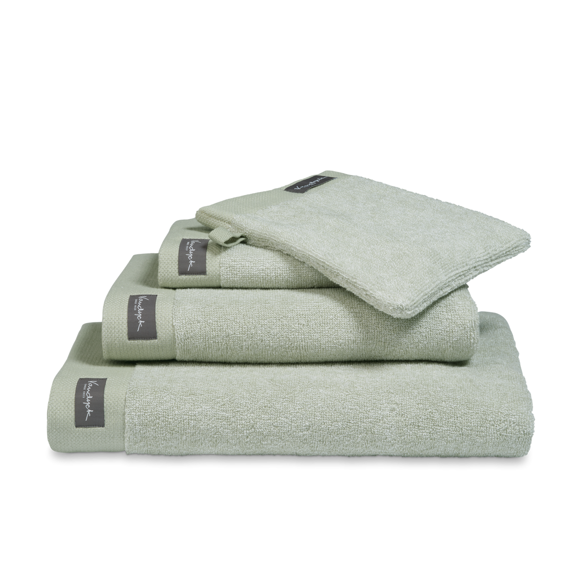 HOME TOWEL MOULINE | smoke green