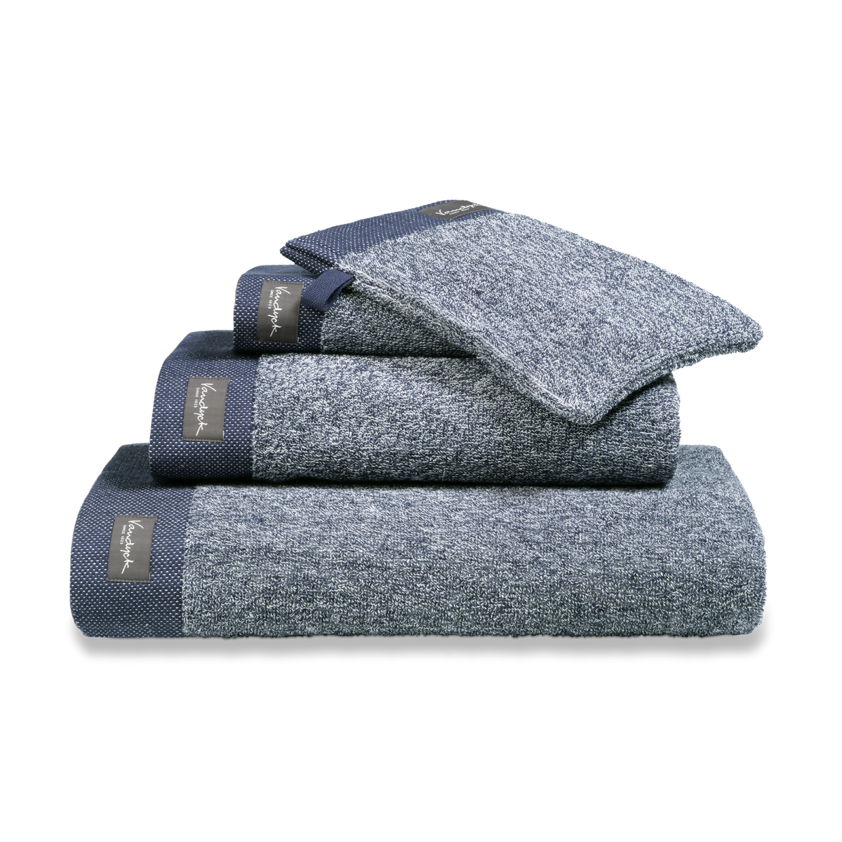 HOME TOWEL MOULINE | blue ink