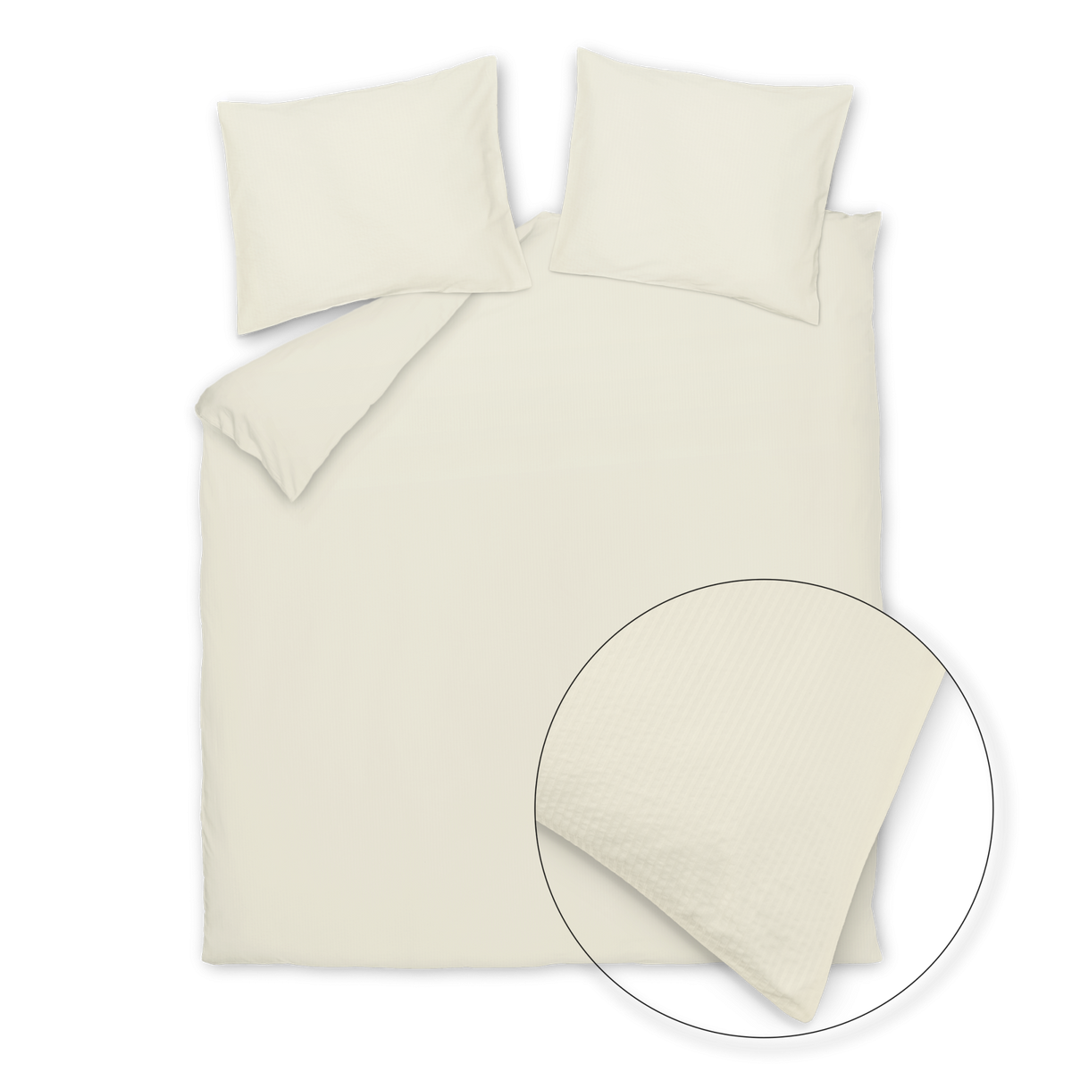 PURE FLOW XL dekbedovertrekset | cream tan