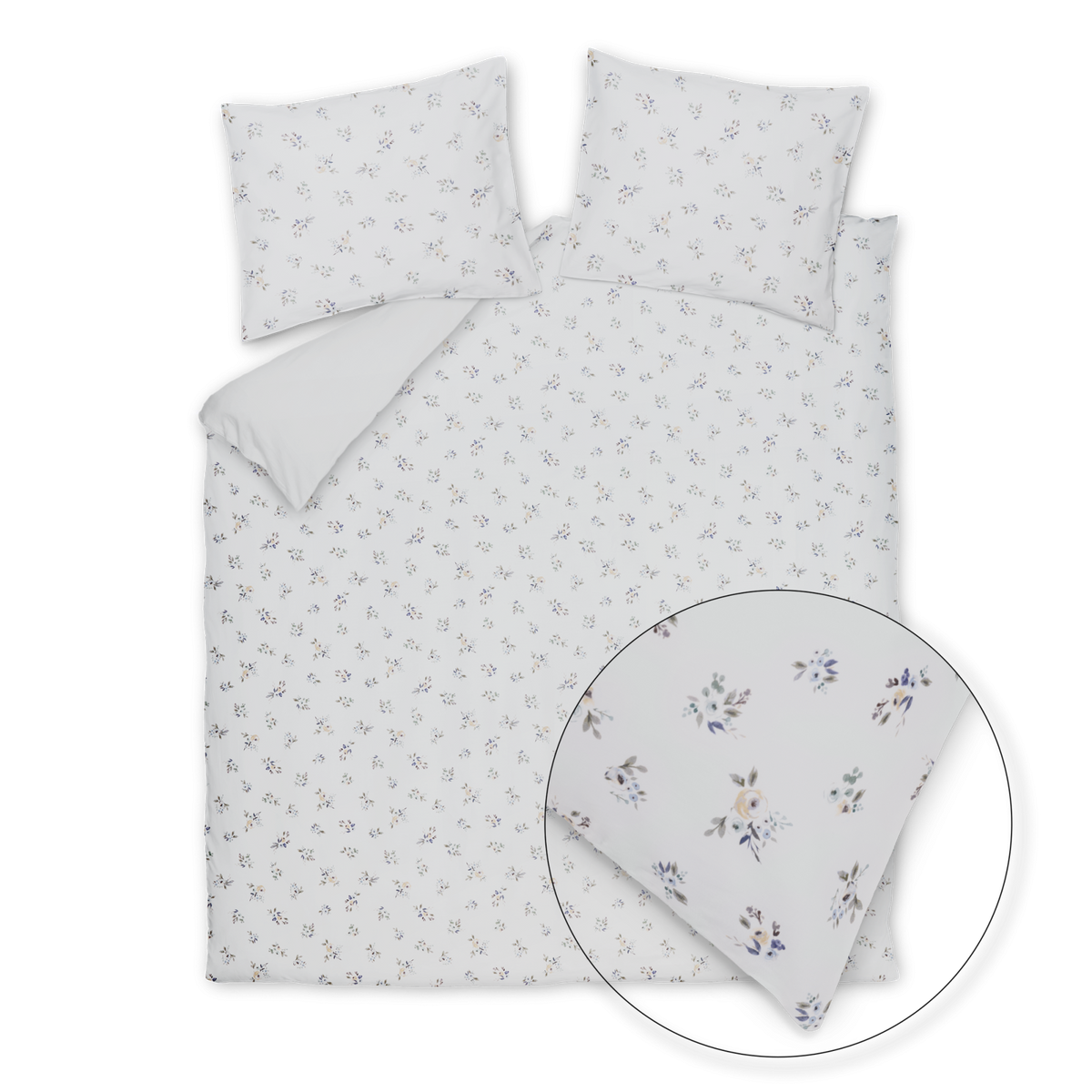 PURE ROSE XL dekbedovertrekset | blue ink
