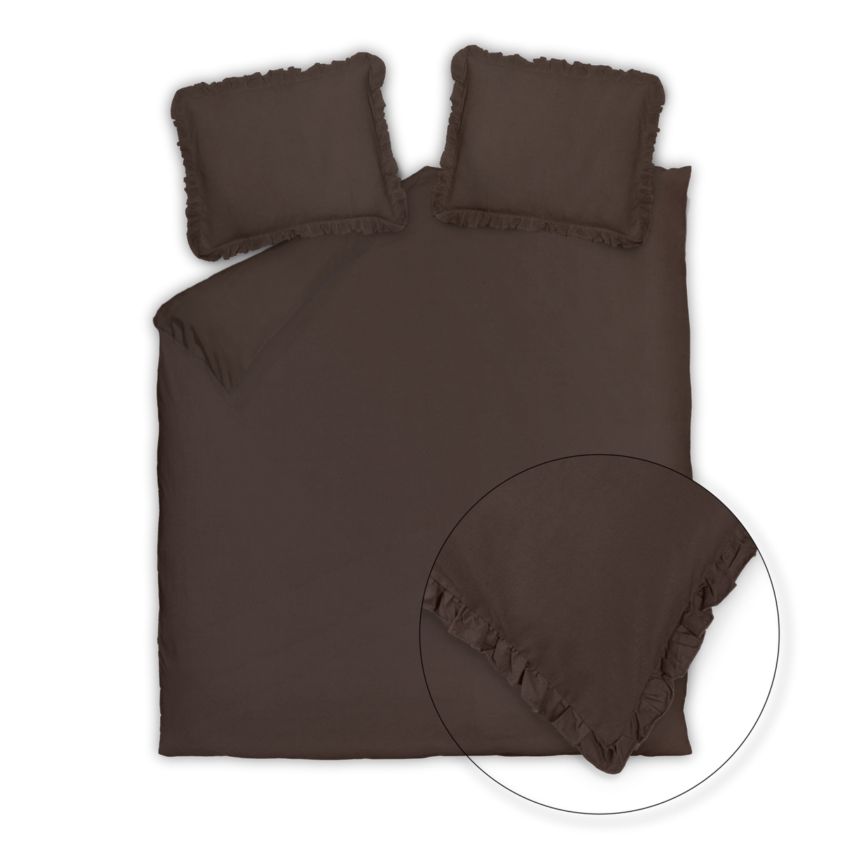 PURE 83 dekbedovertrekset | dark truffle