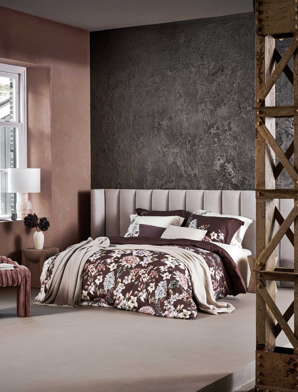 ROSALIE dekbedovertrekset | rosewood
