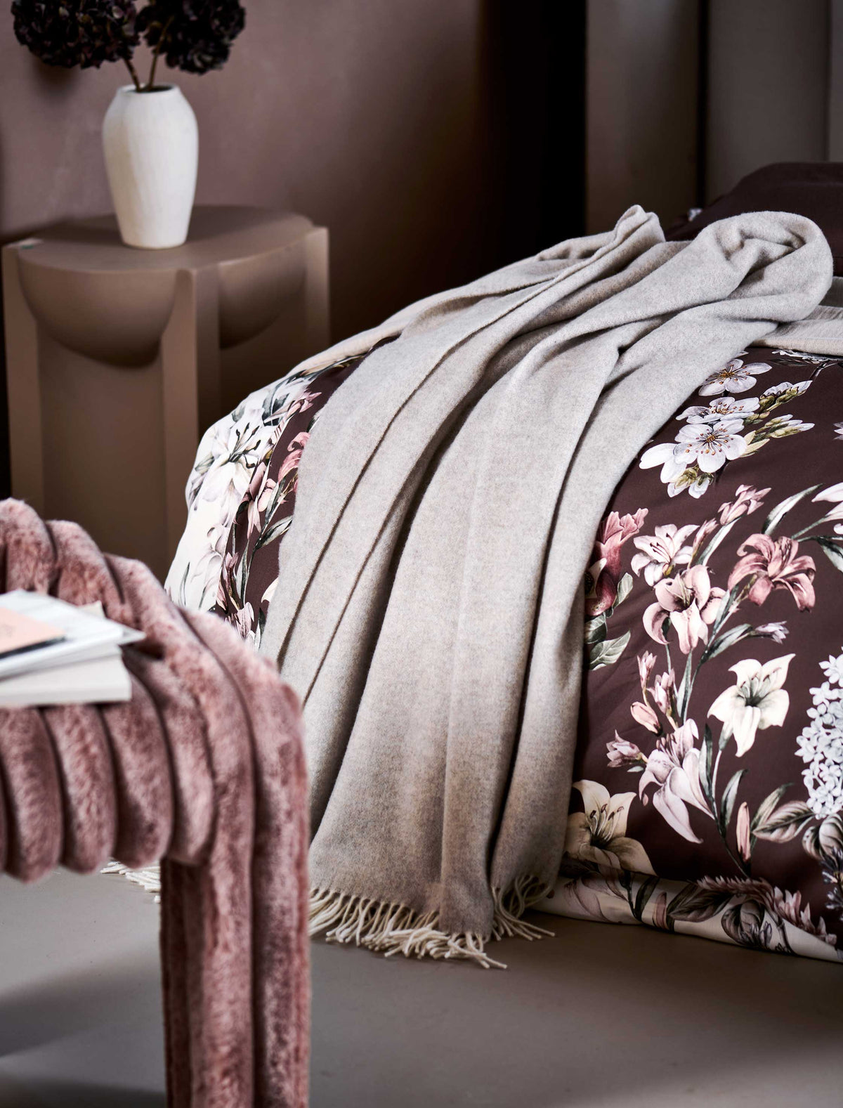 ROSALIE dekbedovertrekset | rosewood