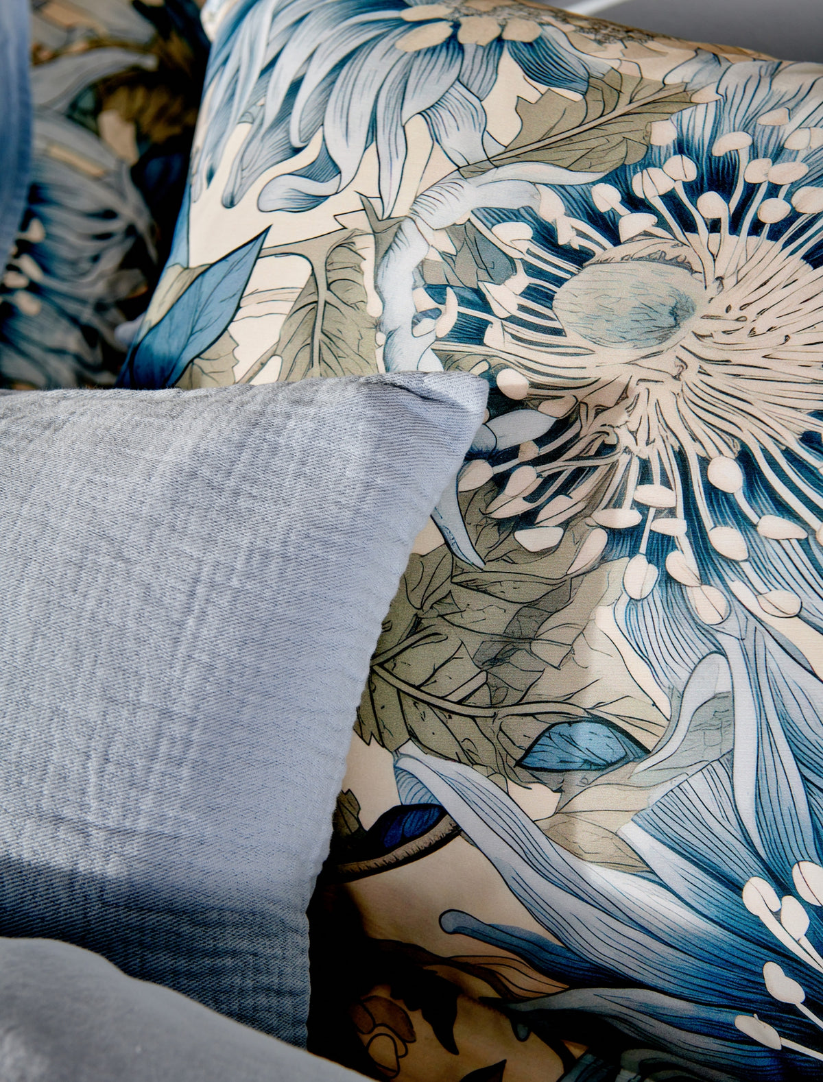 BLUE WANDER dekbedovertrekset | pearl blue