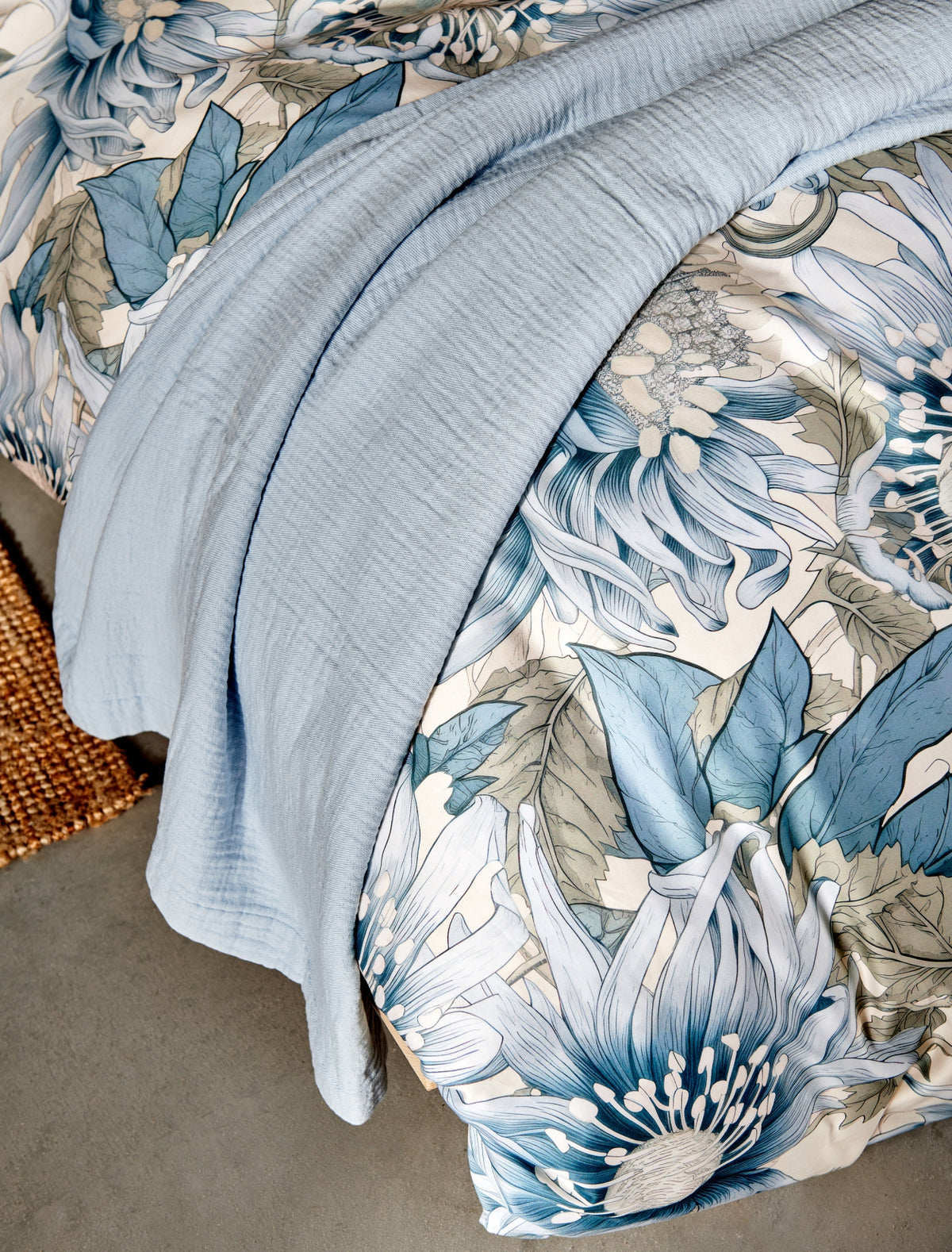 BLUE WANDER dekbedovertrekset | pearl blue