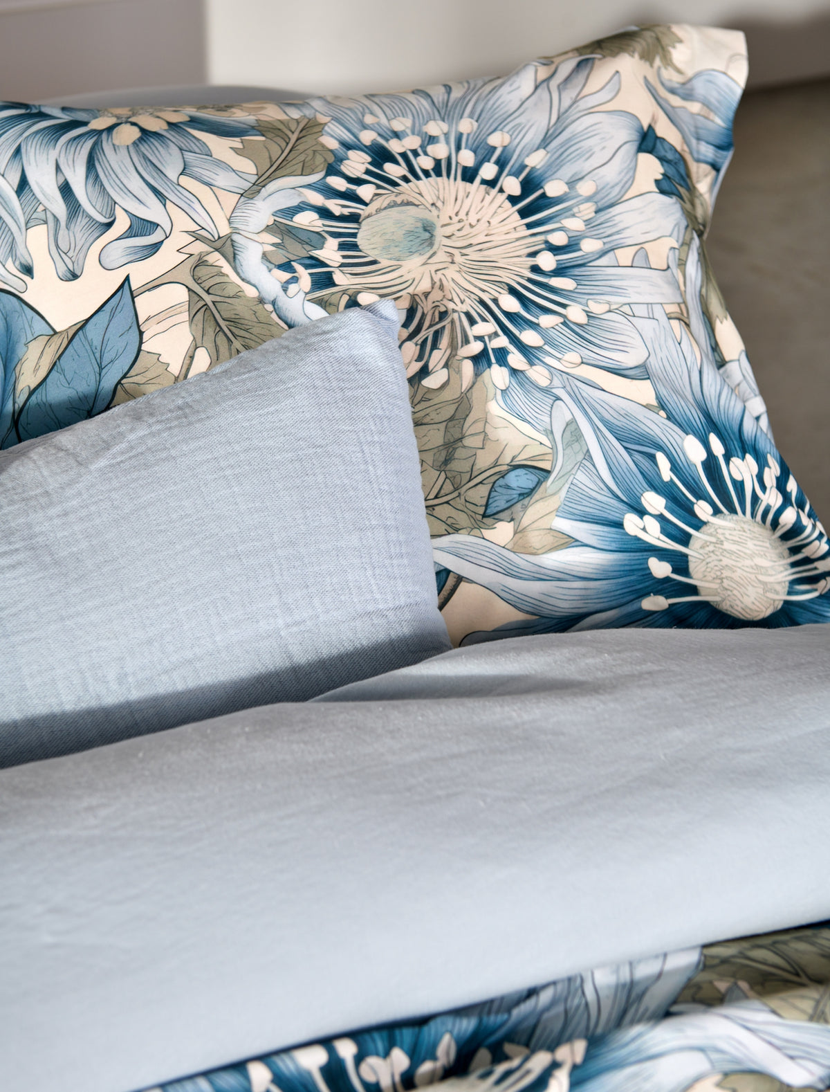 BLUE WANDER dekbedovertrekset | pearl blue