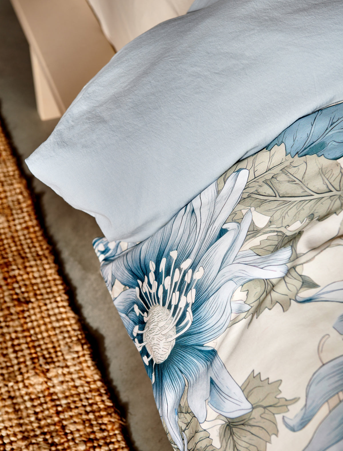 BLUE WANDER dekbedovertrekset | pearl blue