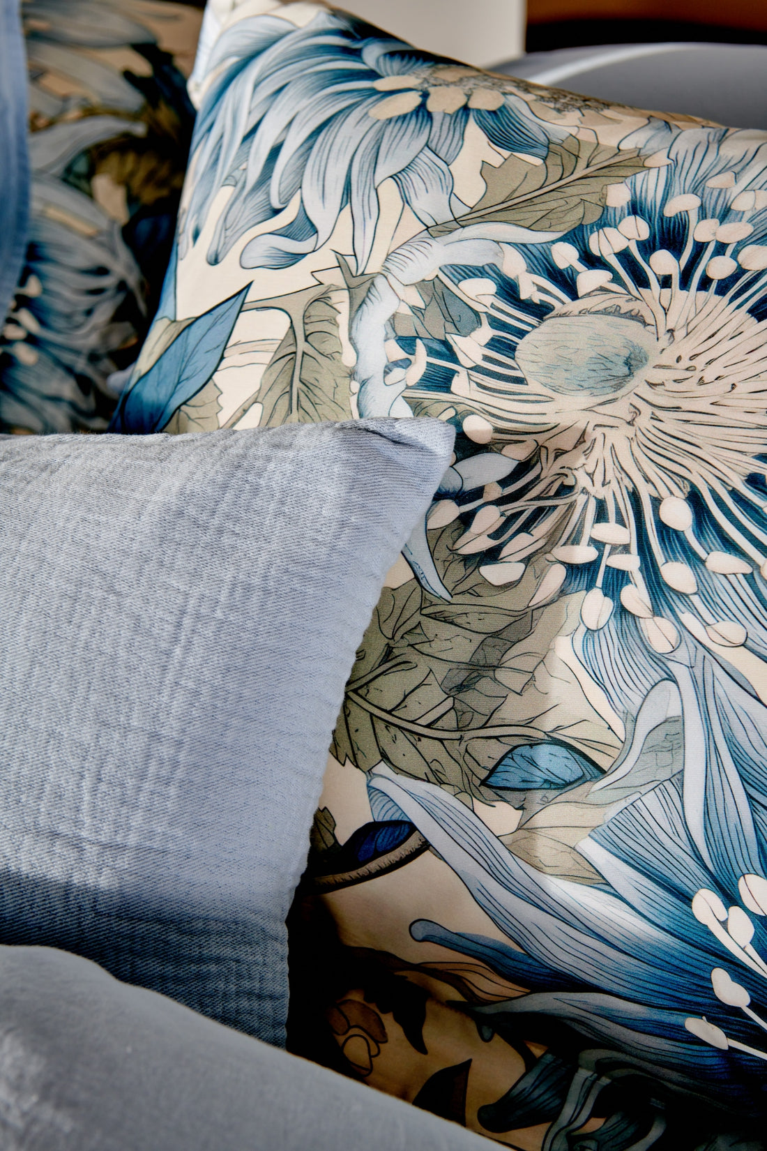 BLUE WANDER dekbedovertrekset | pearl blue