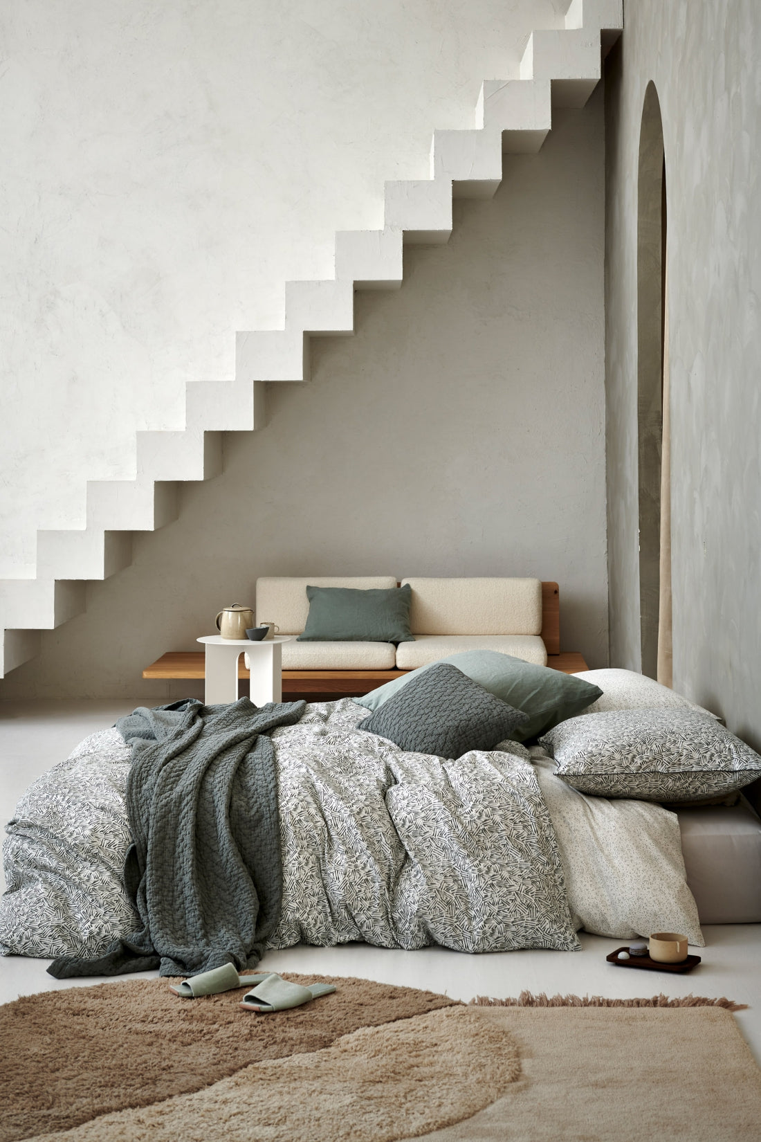 HOME 94 dekbedovertrek | sage green