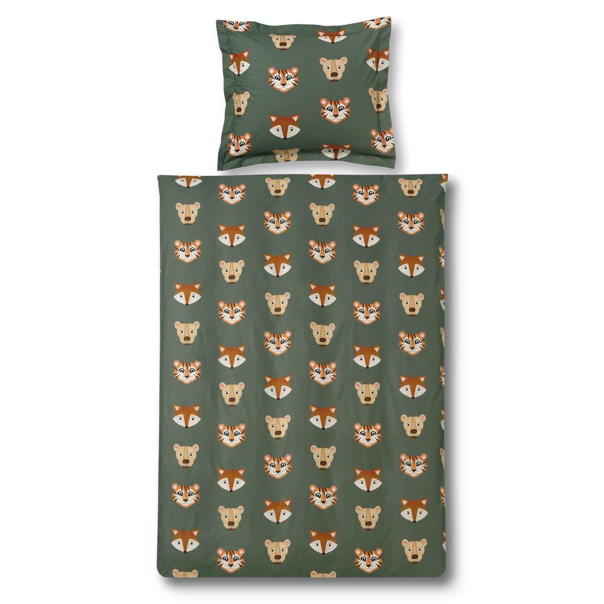 JUNGLE KIDS dekbedovertrek | olive