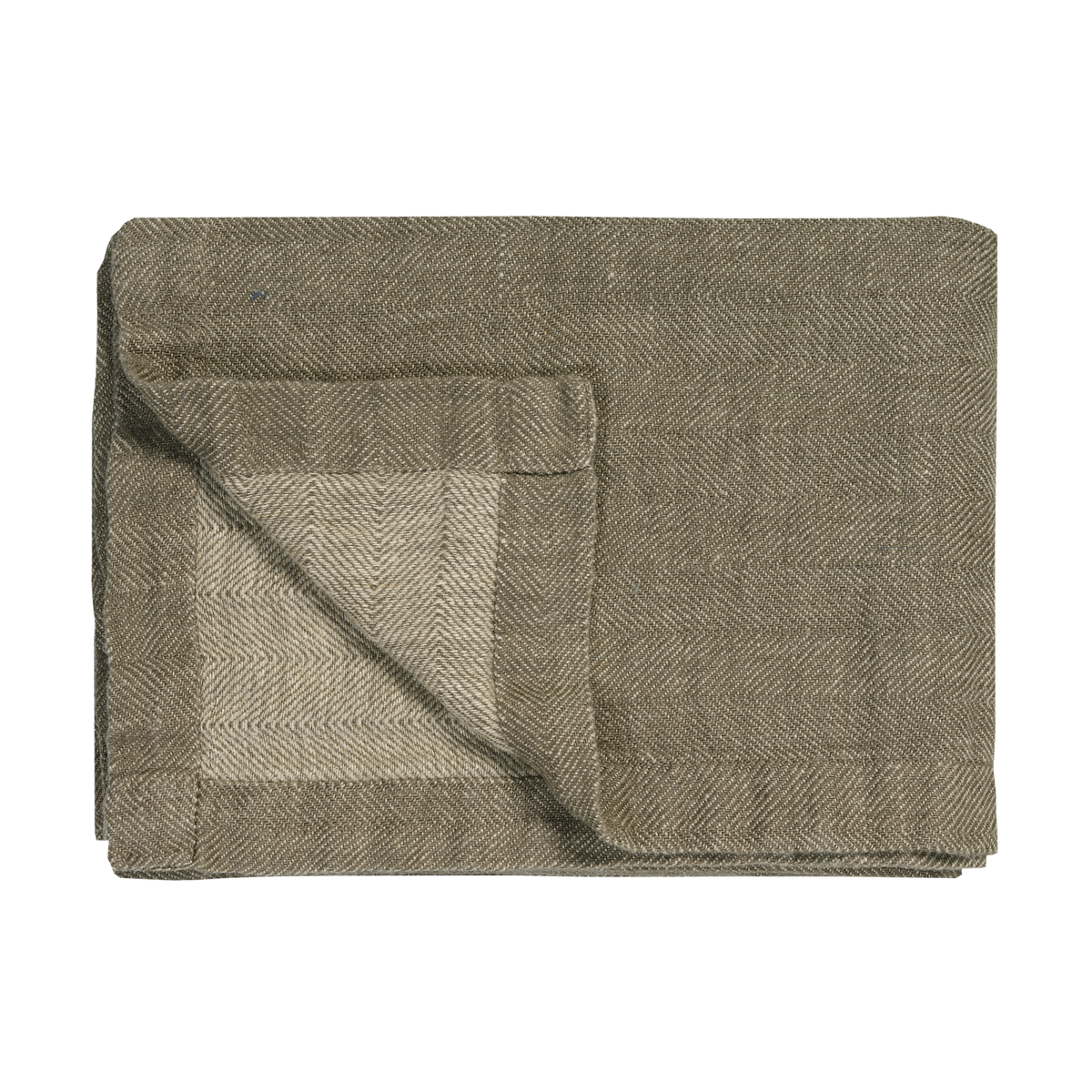 Pure 52 plaid in de kleur hazel is gemêleerd en heeft een ingeweven visgraatpatroon. Pure 52 plaid van Vandyck heeft een stoere look en kan gebuikt worden als finishing touch in je slaapkamer