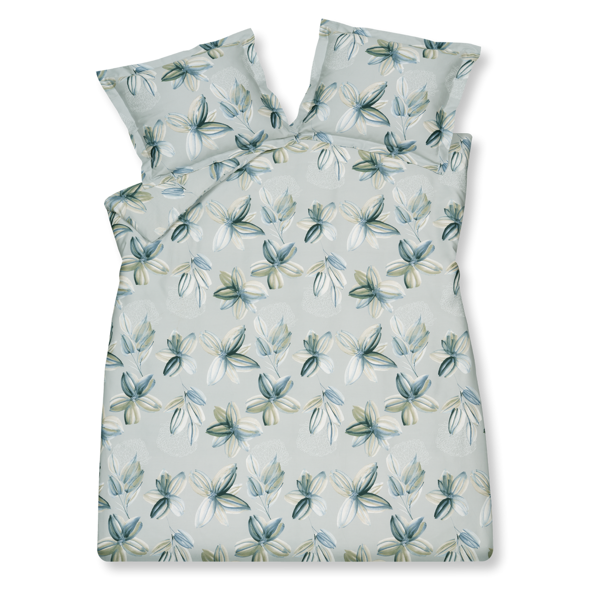  Flower Party de naam zegt het gelijk al, een feestje van bloemen op je bed! Dit dekbedovertrek set heeft aquarel geschilderde bloemen en organische vormen in verschillende blauwe tinten. De print siert zowel de voor- als achterzijde. De kleur blauw staat voor rust en vertrouwen een goede kleur om in je slaapkamer te gebruiken om zo helemaal tot rust te komen. 