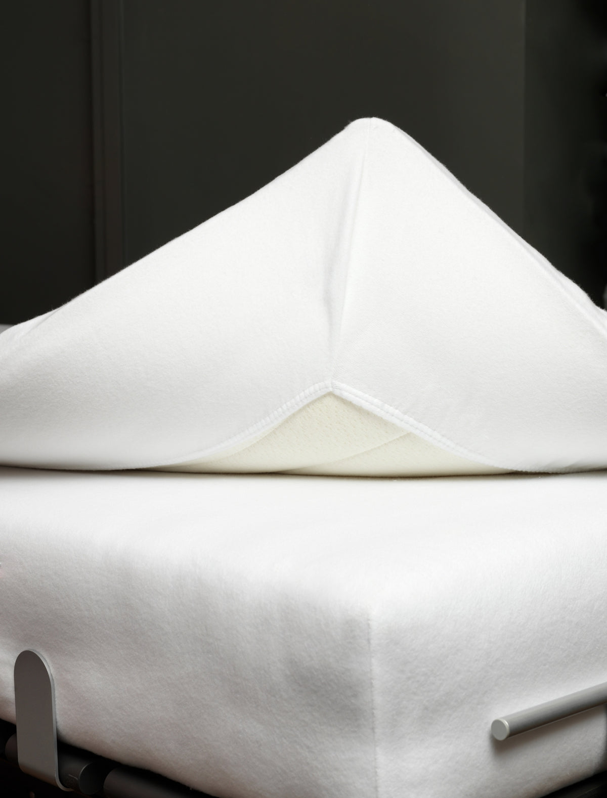 MOLTON STRETCH matrasbeschermer voor topper | white